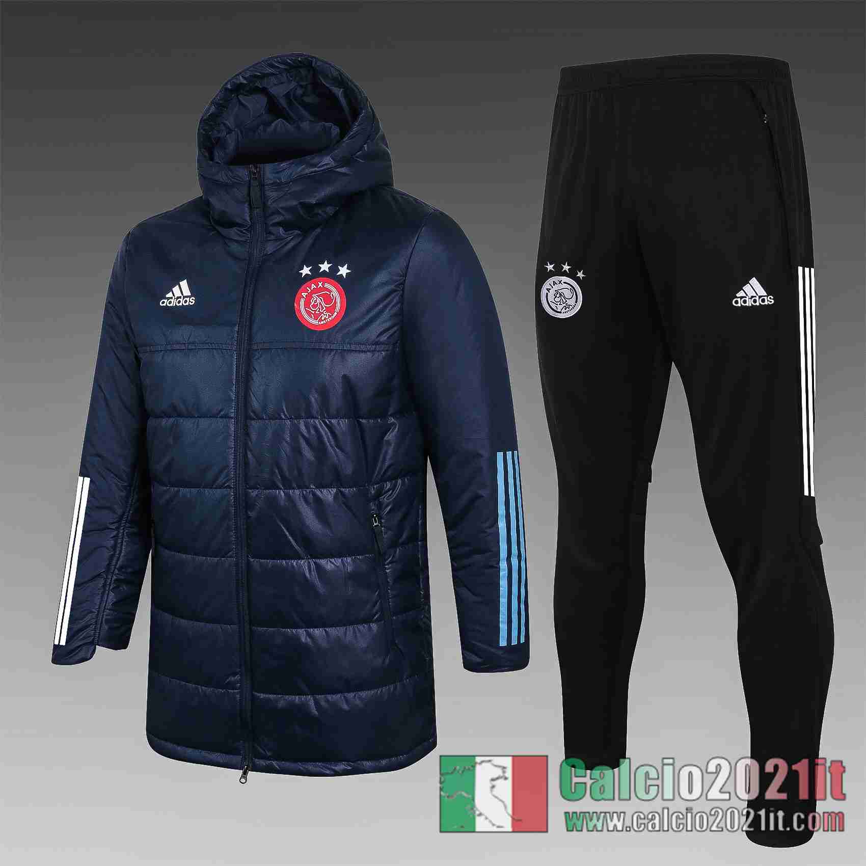 AJAX Piumino Calcio Cappuccio zaffiro 2020 2021 C33