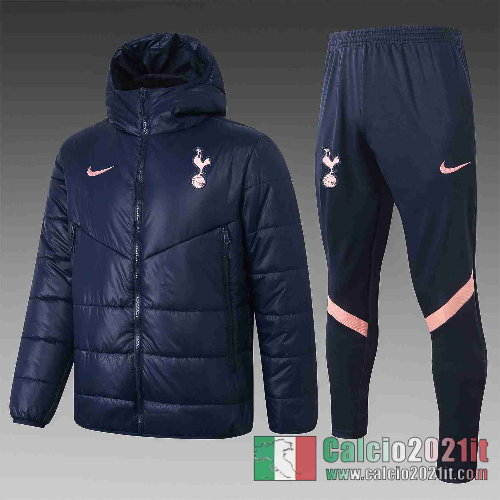 Tottenham Hotspur Piumino Calcio Cappuccio zaffiro 2020 2021 C68