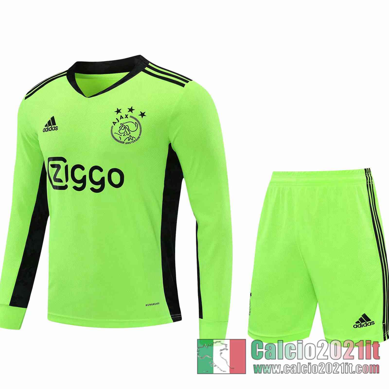 Ajax Maglie Calcio Portiere Manica Lunga verde 2020 2021