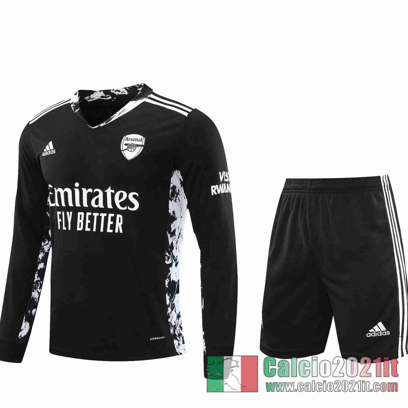 Arsenal Maglie Calcio Portiere Manica Lunga nero 2020 2021