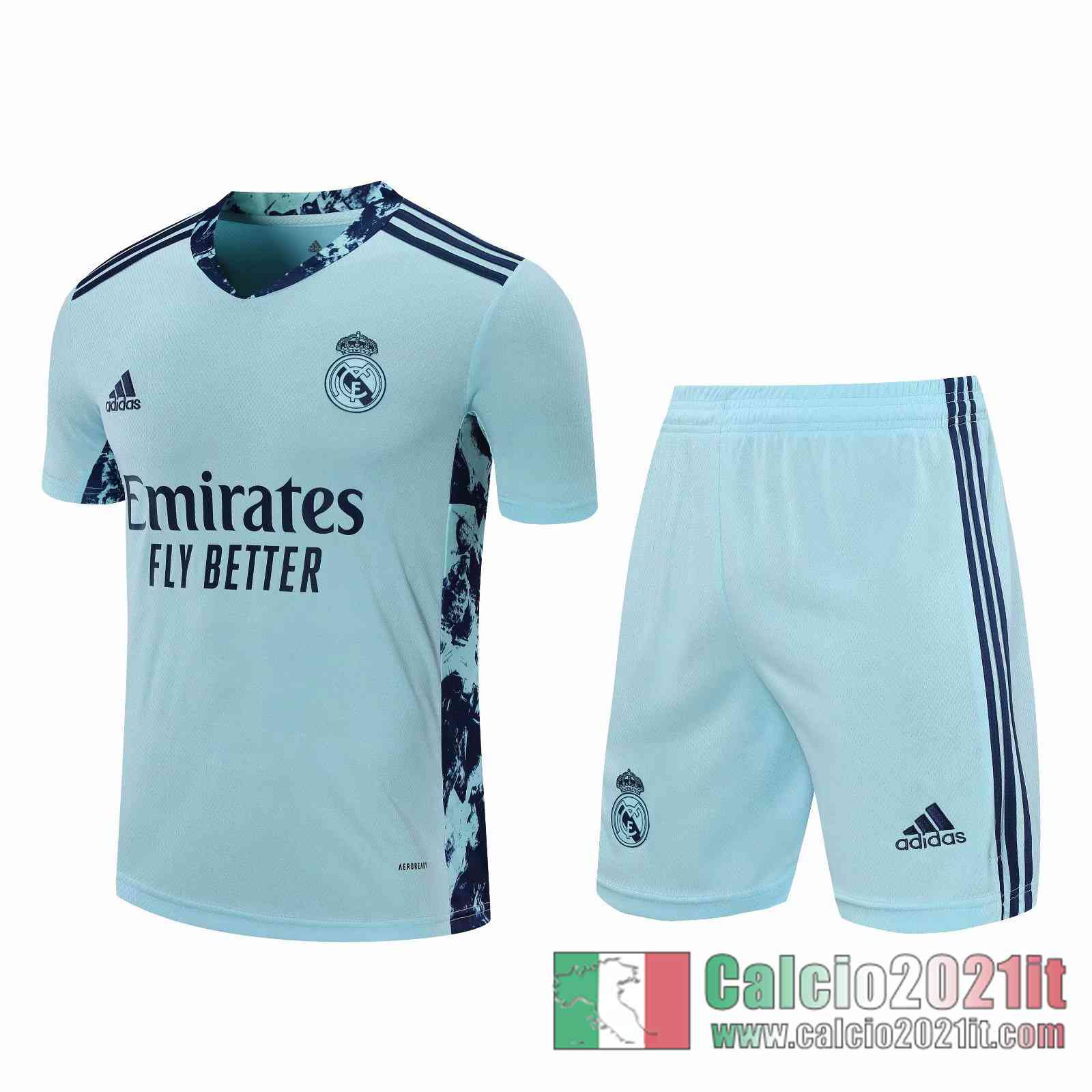 Real Madrid Maglie Calcio Portiere Azzurro 2020 2021