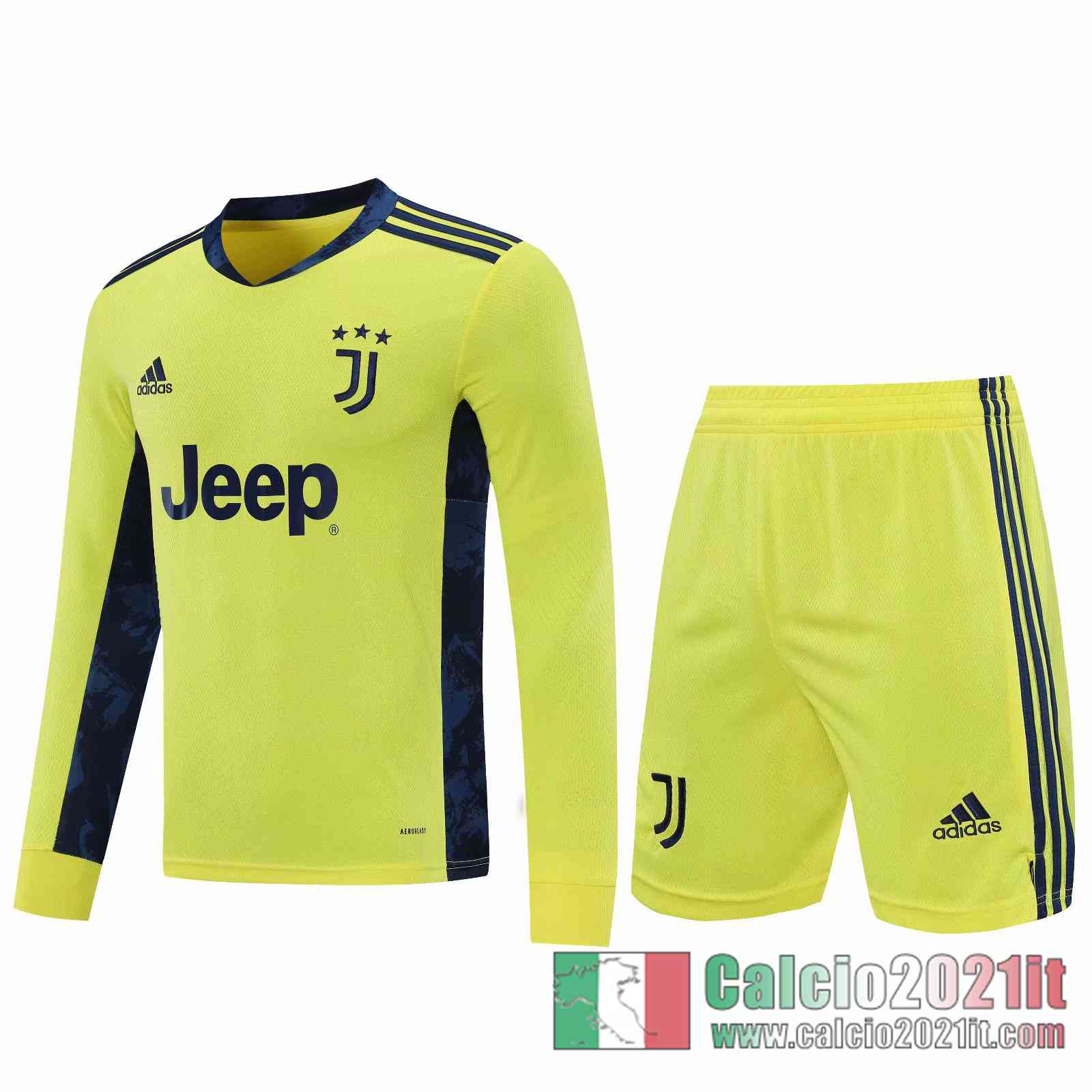 Juventus Maglie Calcio Portiere Manica Lunga giallo verde 2020 2021