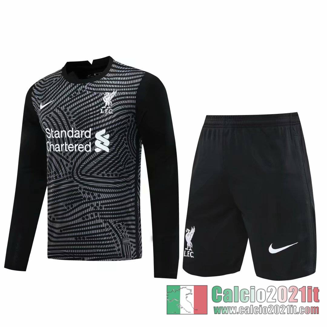 Liverpool Maglie Calcio Portiere Manica Lunga nero 2020 2021