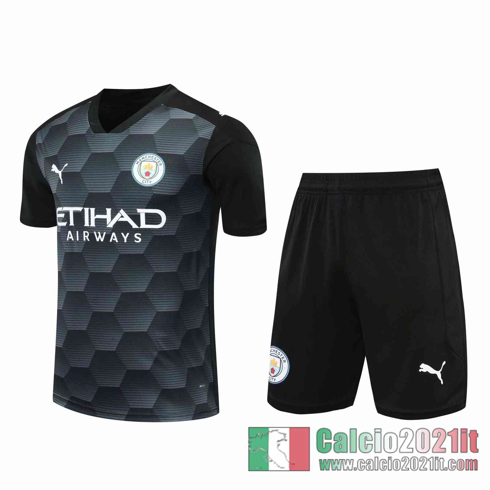 Manchester City Maglie Calcio Portiere nero 2020 2021