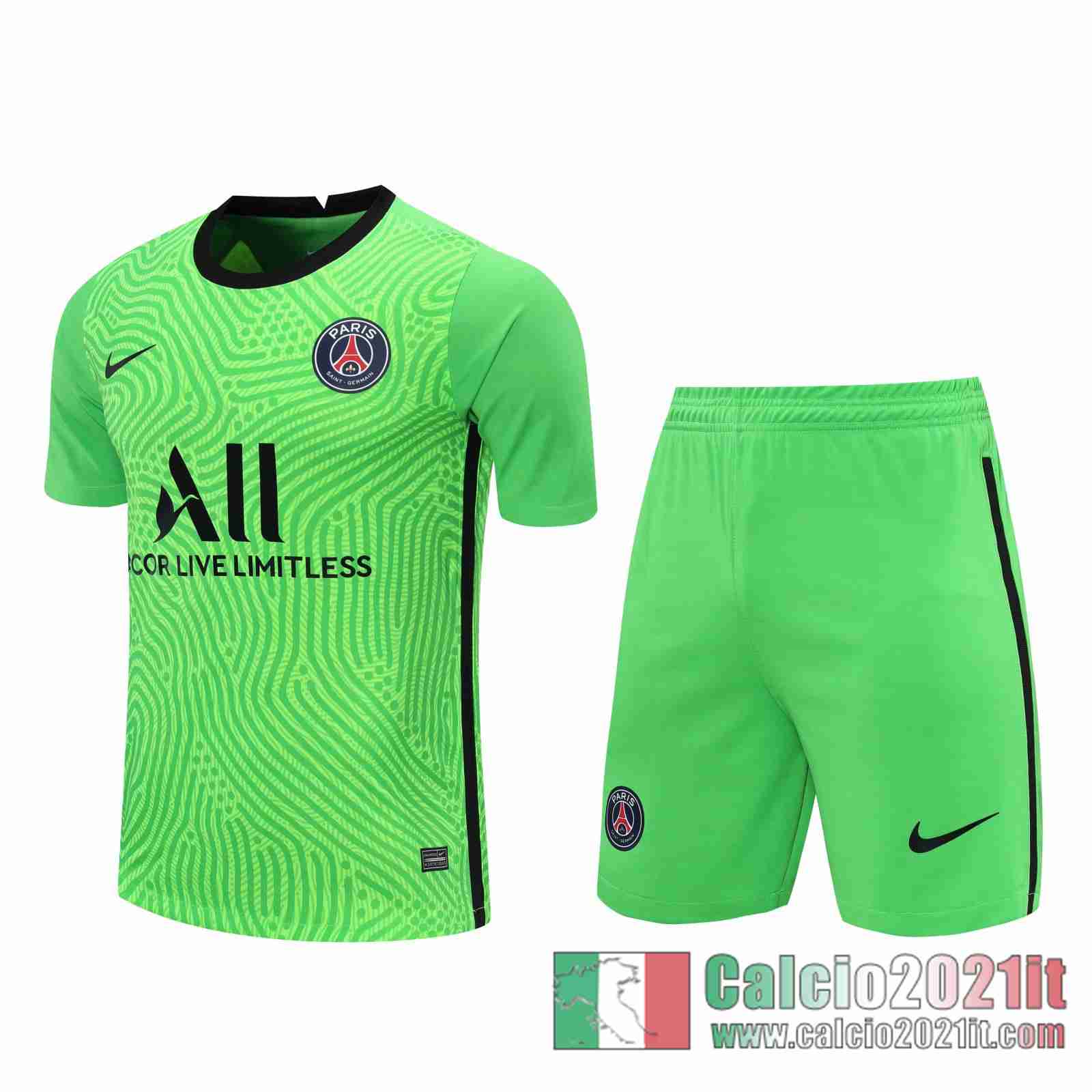 Paris PSG Maglie Calcio Portiere verde 2020 2021