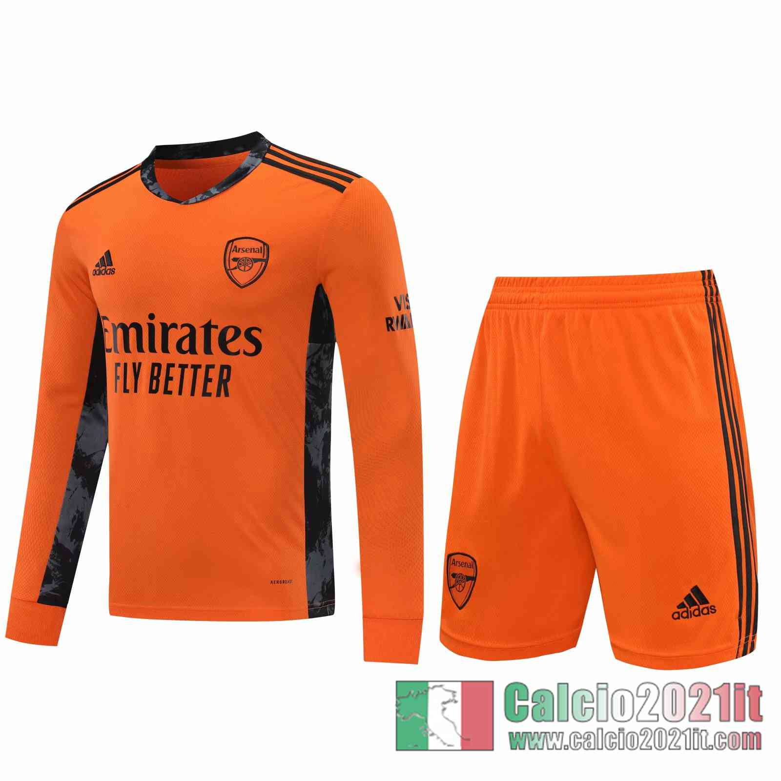 Arsenal Maglie Calcio Portiere Manica Lunga arancia 2020 2021