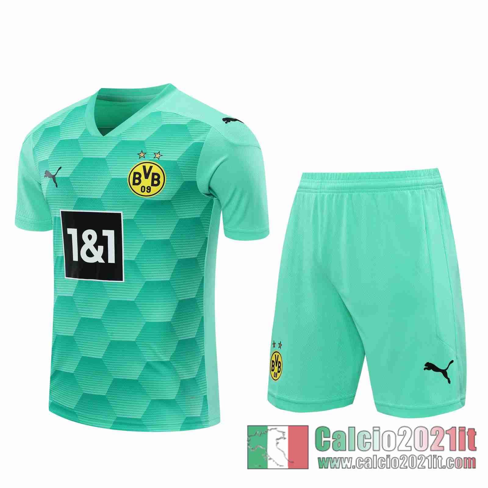 Dortmund Maglie Calcio Portiere blu verde 2020 2021