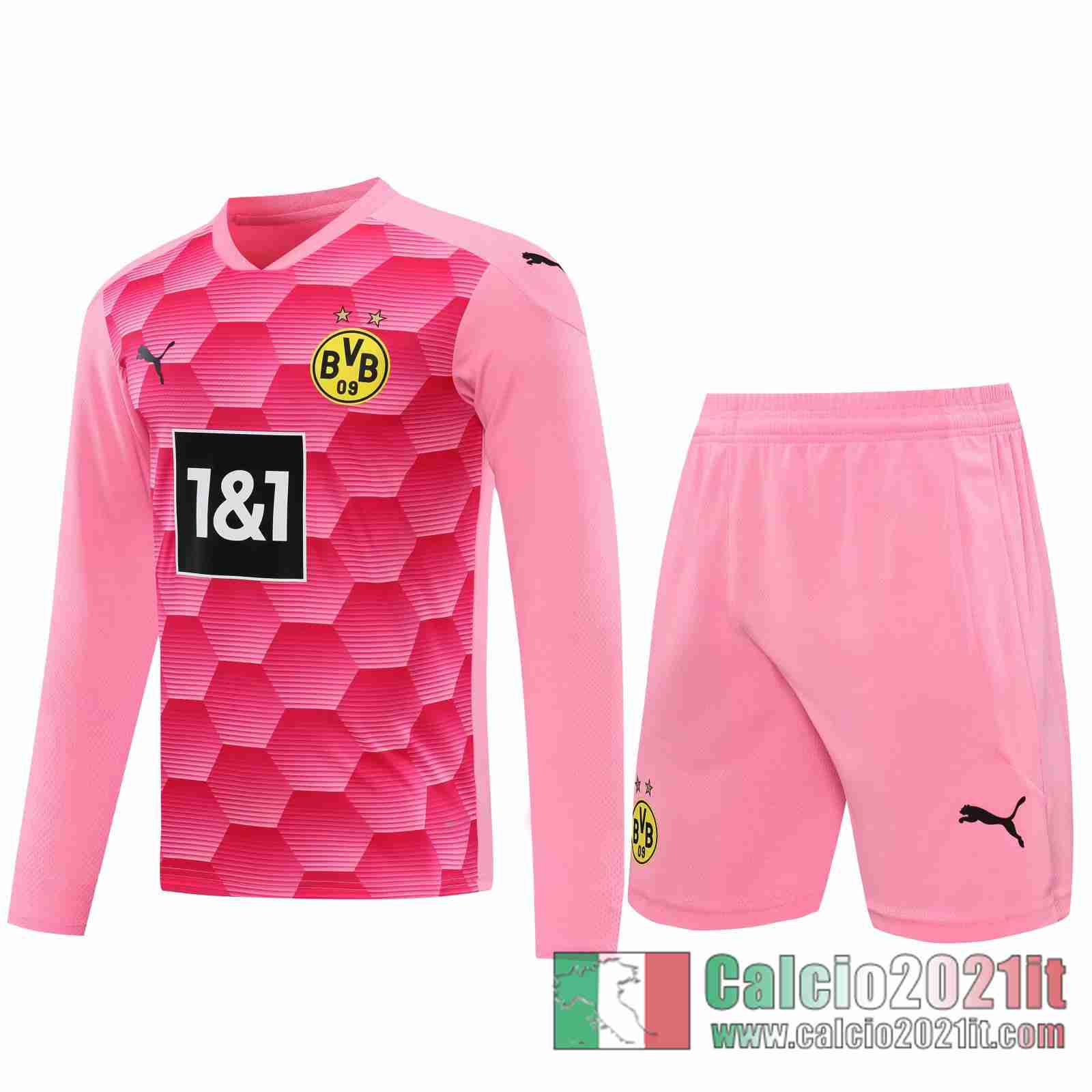 Dortmund Maglie Calcio Portiere Manica Lunga Rosa 2020 2021