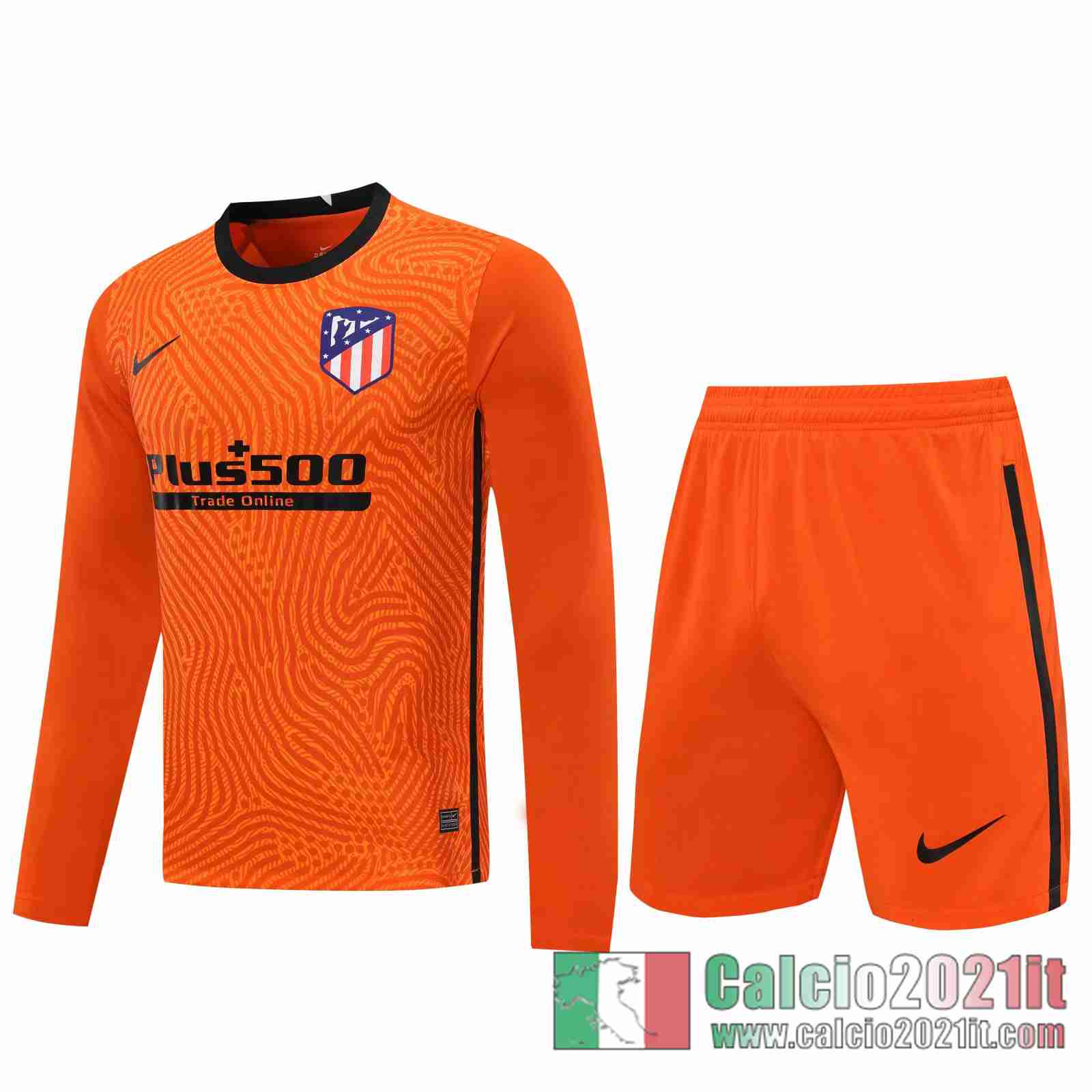 Atletico Madrid Maglie Calcio Portiere Manica Lunga arancia 2020 2021