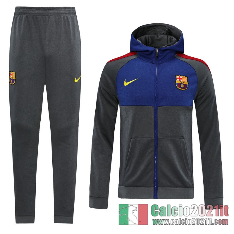 Barcellona Full-Zip Giacca Cappuccio Dark gray 2020 2021 J123