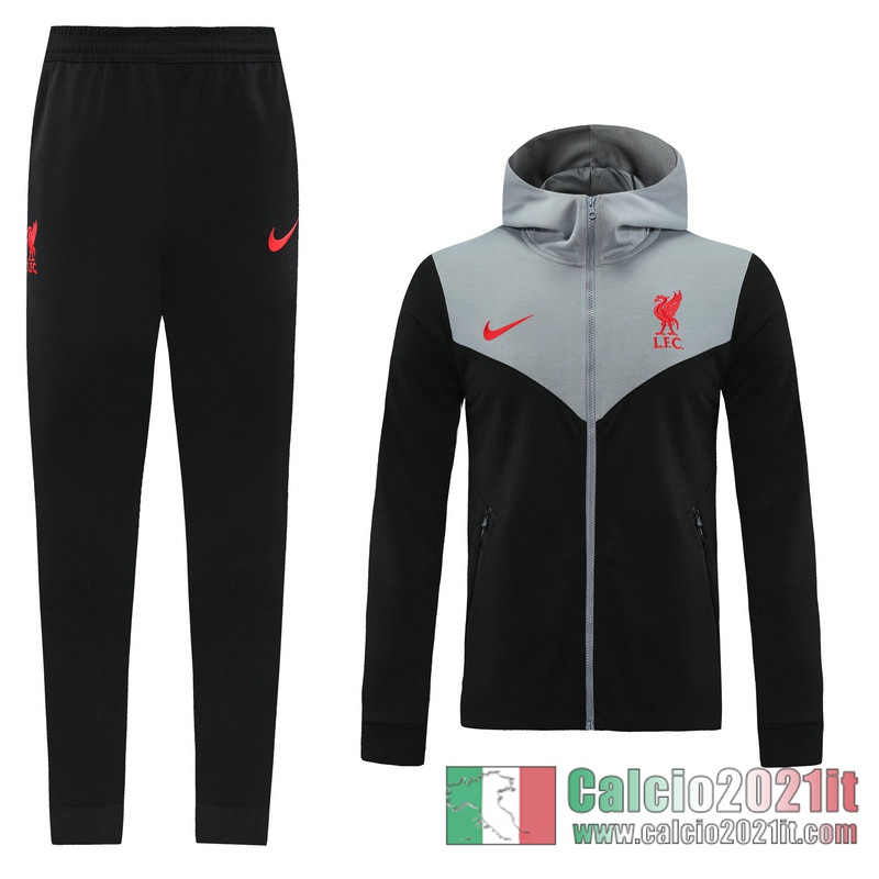 Liverpool Full-Zip Giacca Cappuccio black 2020 2021 J142