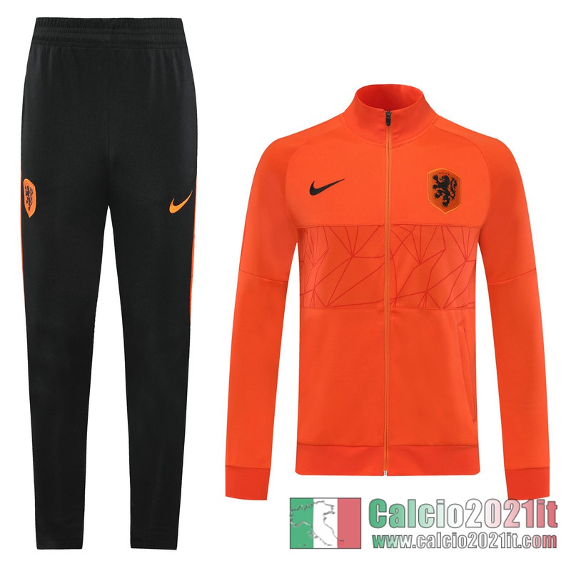 Paesi Bassi Full-Zip Giacca Orange Versione del giocatore 2020 2021 J27