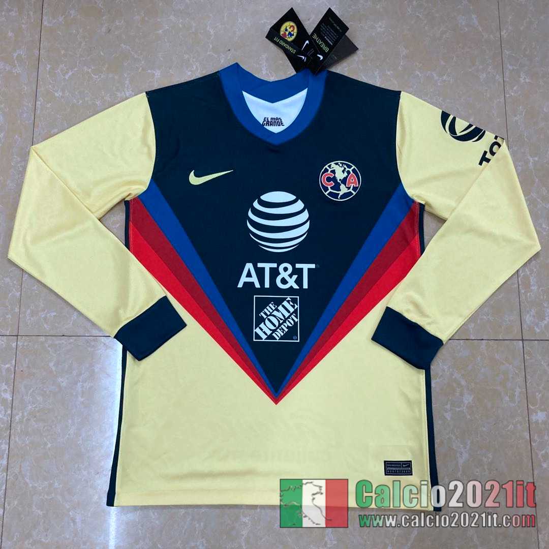 Club America Prima Maglie Calcio Manica Lunga 2020 2021