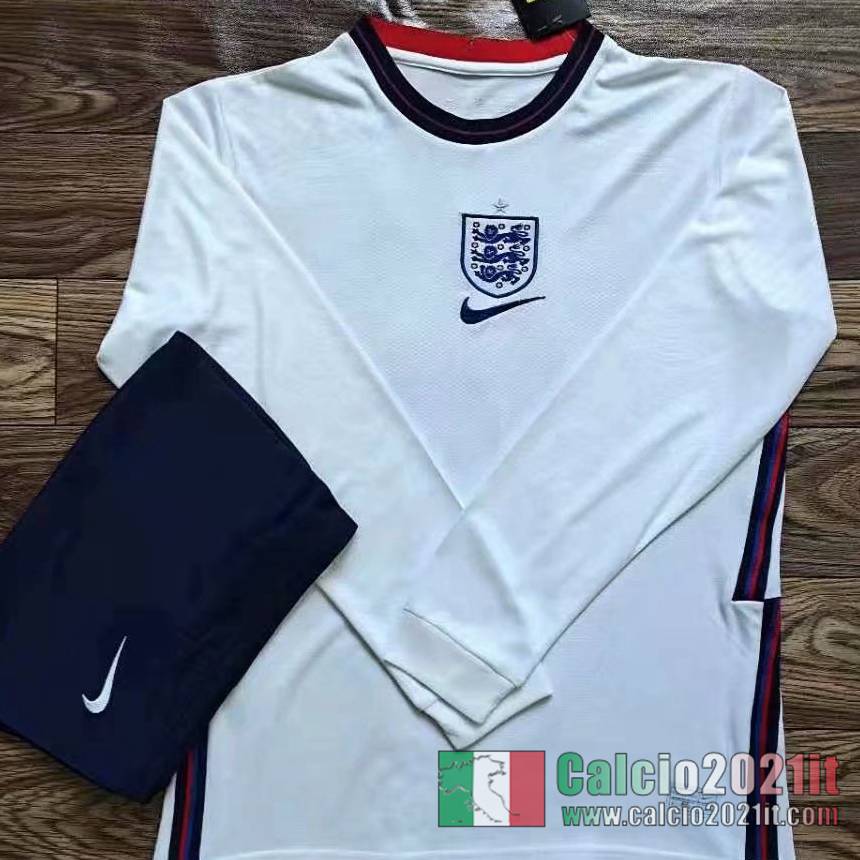 England Prima Maglie Calcio Manica Lunga 2020 2021