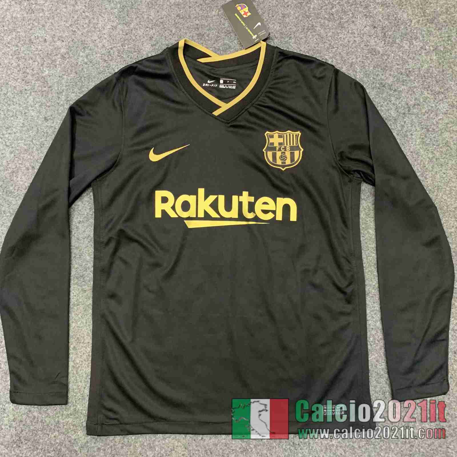 Barcellona Seconda Maglia Calcio Manica Lunga 2020 2021