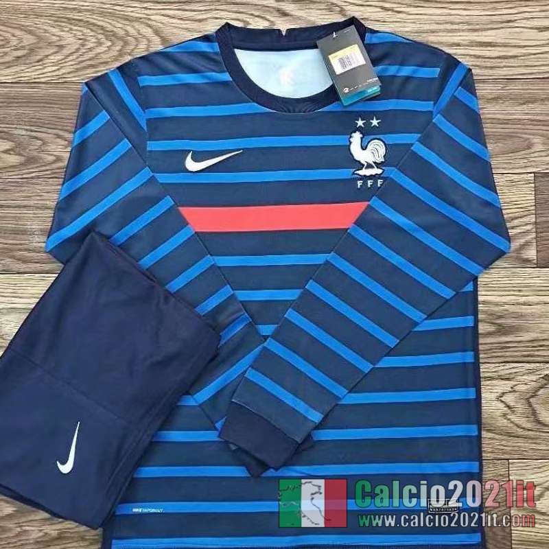 Francia Prima Maglie Calcio Manica Lunga 2020 2021