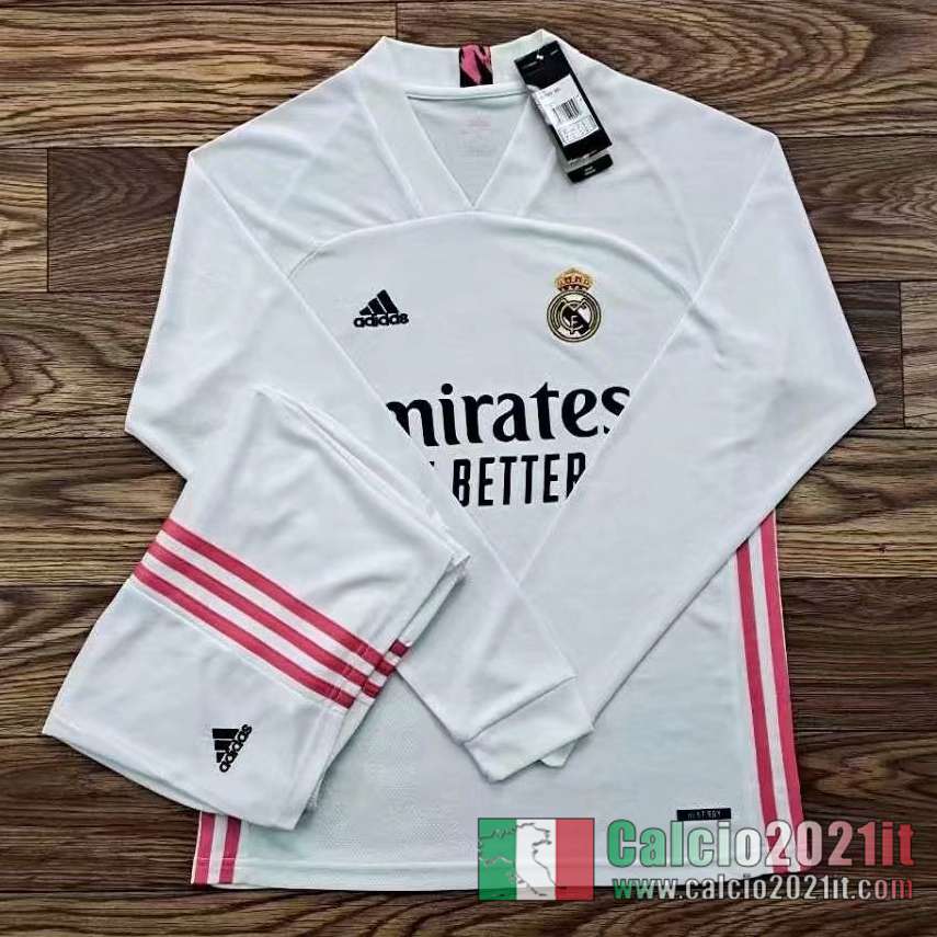 Real Madrid Prima Maglie Calcio Manica Lunga 2020 2021