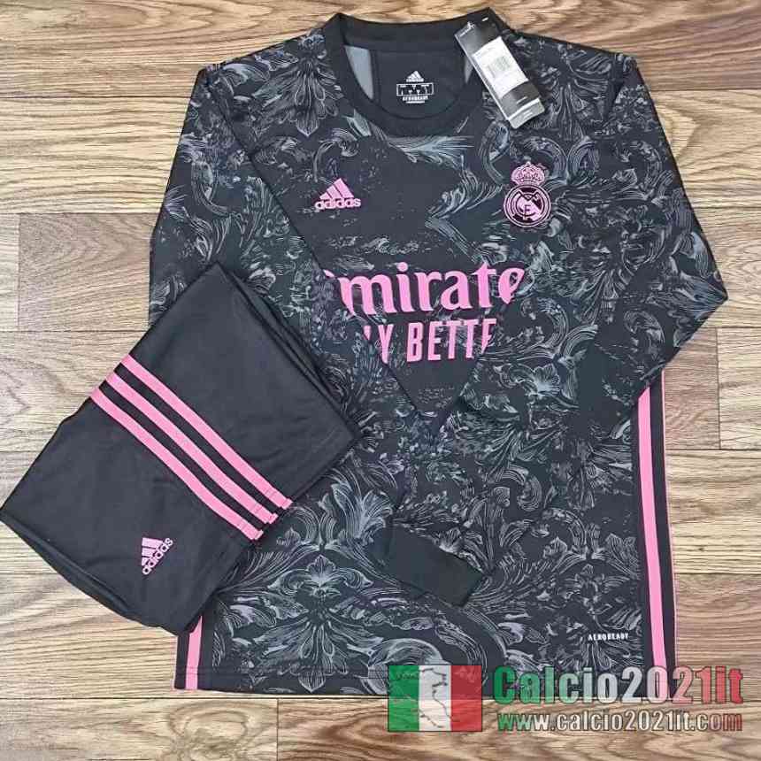 Real Madrid Terza Maglie Calcio Manica Lunga 2020 2021