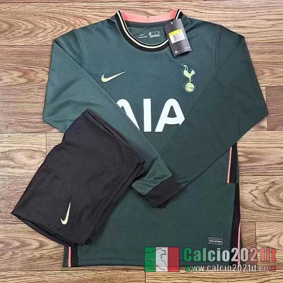 Tottenham Seconda Maglia Calcio Manica Lunga 2020 2021