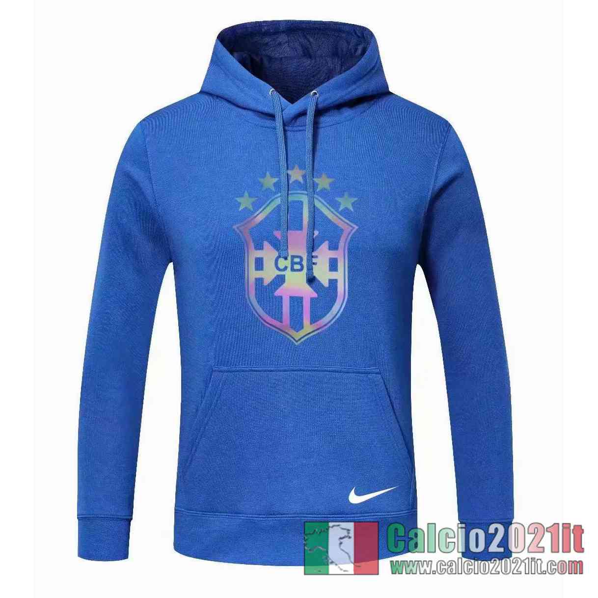 Brasile Felpa Cappuccio blu 2020 2021 S20