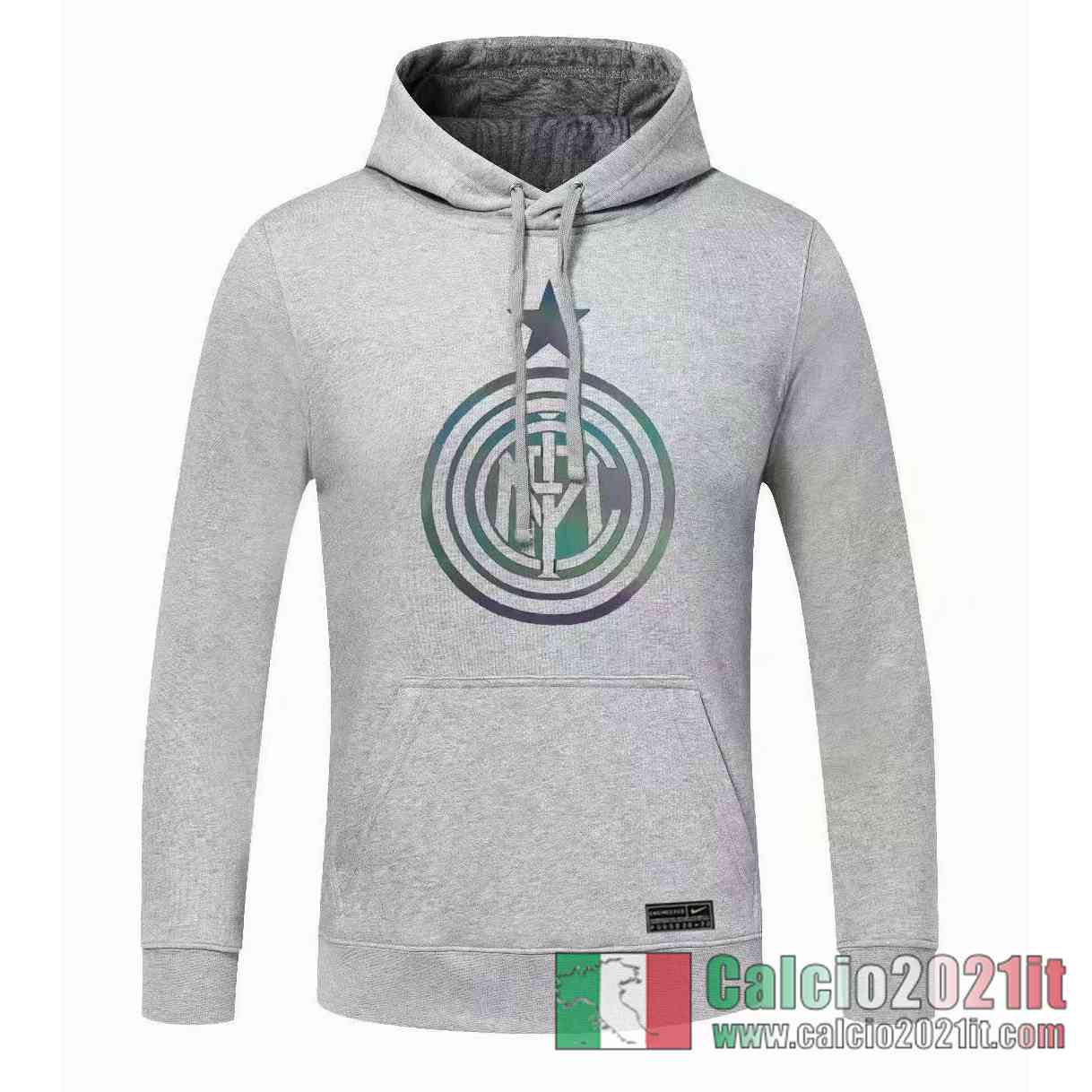 Inter Milan Felpa Cappuccio grigio 2020 2021 S42