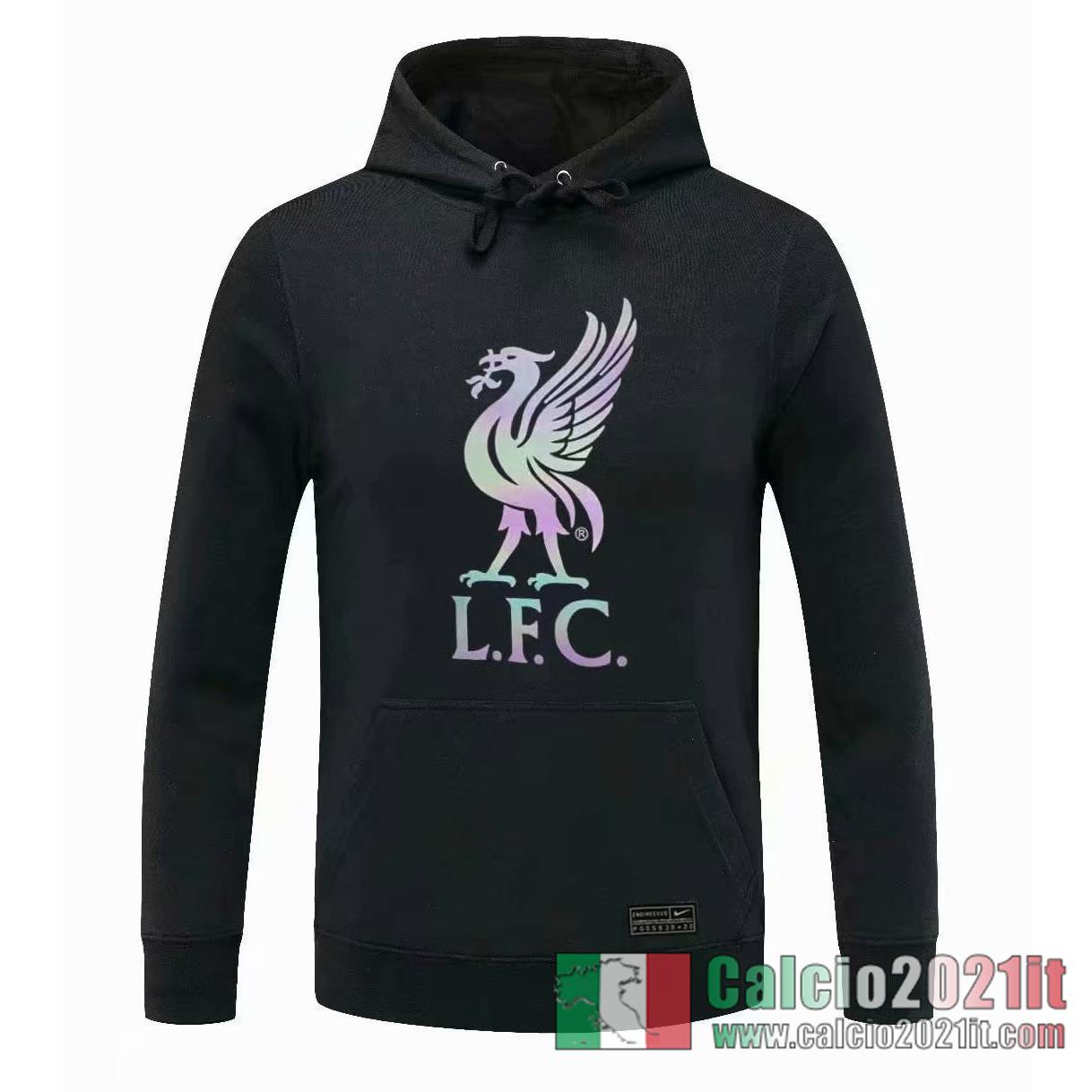 Liverpool Felpa Cappuccio nero 2020 2021 S51