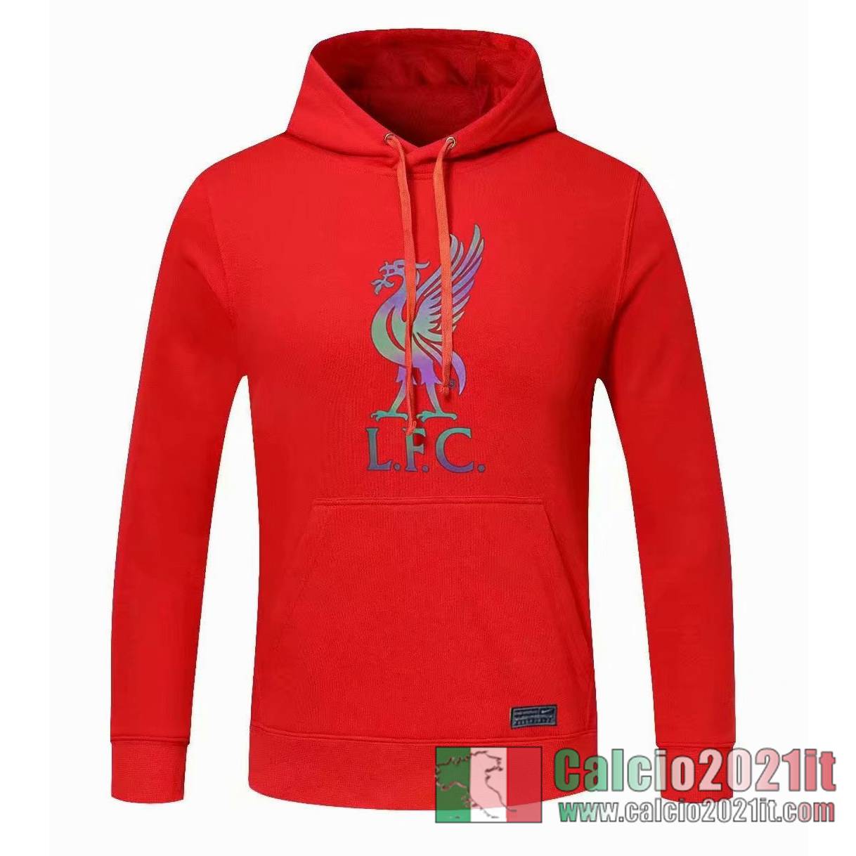 Liverpool Felpa Cappuccio rosso 2020 2021 S53