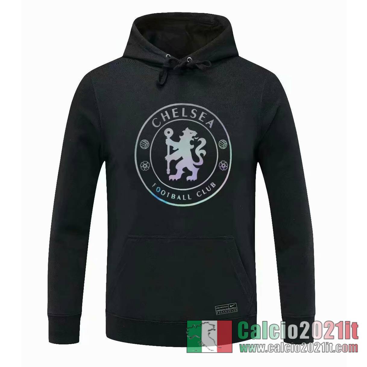 Chelsea Felpa Cappuccio nero 2020 2021 S66