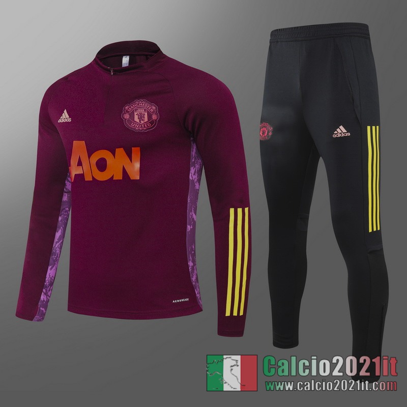 Manchester United Tuta Calcio Uomo Claret Champions League 2020 2021 T63