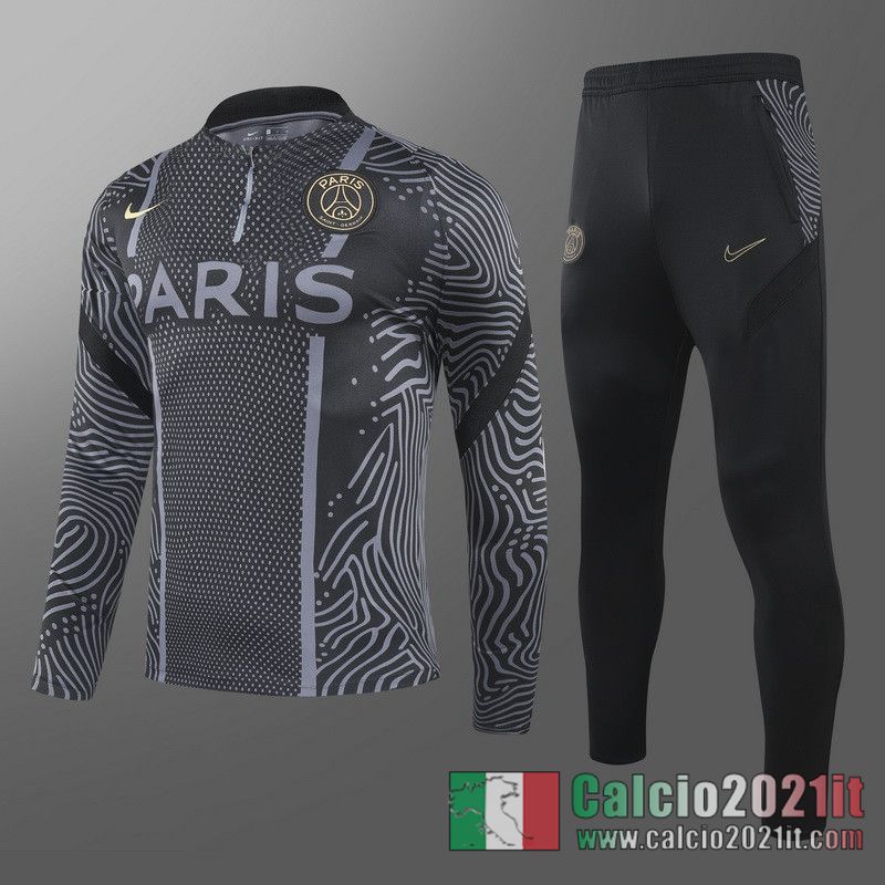 PSG Tuta Calcio Uomo nero Edizione commemorativa 2020 2021 T64