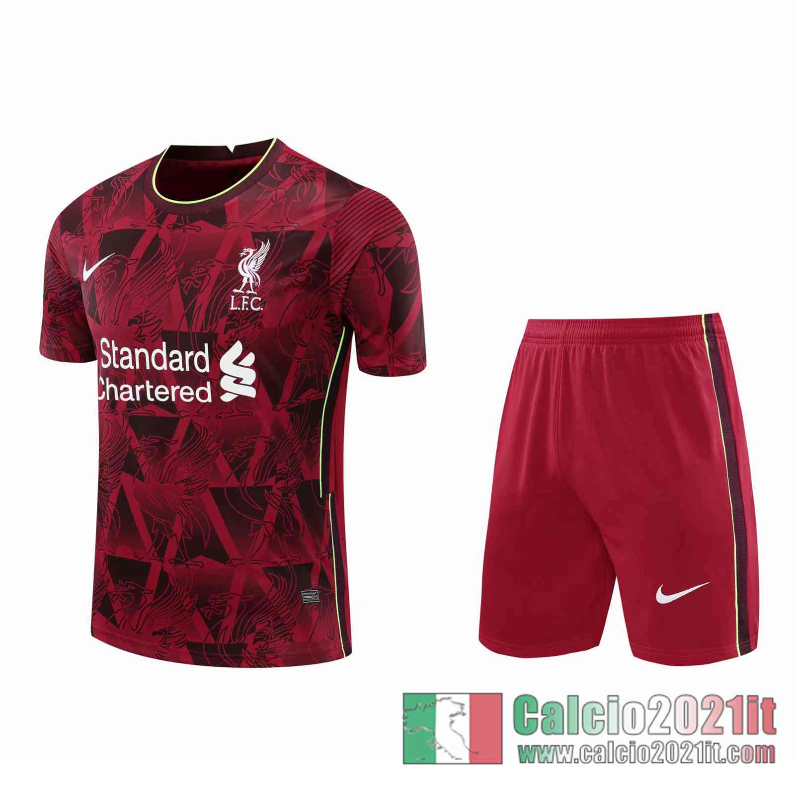 Liverpool Magliette Tuta Calcio Claret 2020 2021 T127