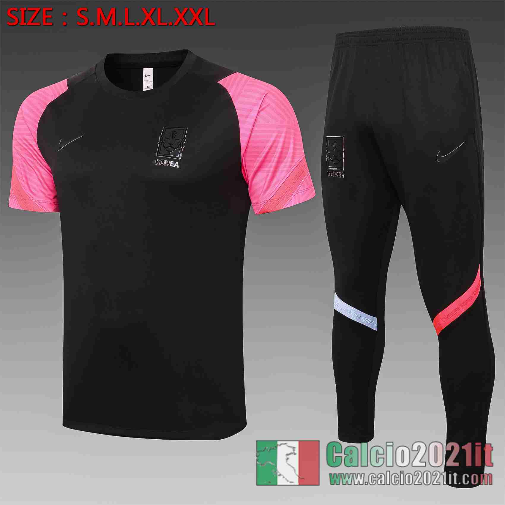 Korea Magliette Tuta Calcio nero Rosa manica 2020 2021 T20