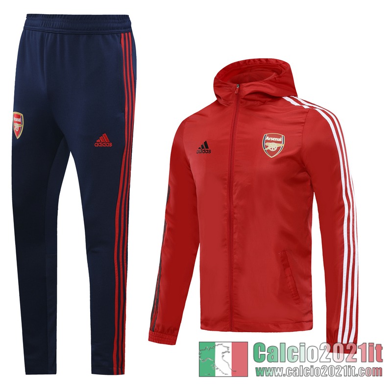 Arsenal Giacca a vento Cappuccio rosso 2020 2021 W11