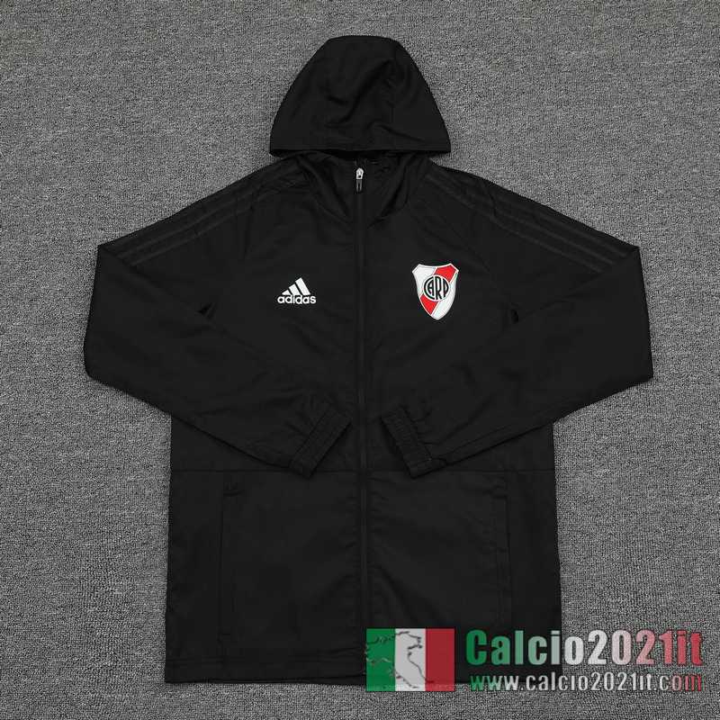 River Plate Giacca a vento Cappuccio nero 2020 2021 W23