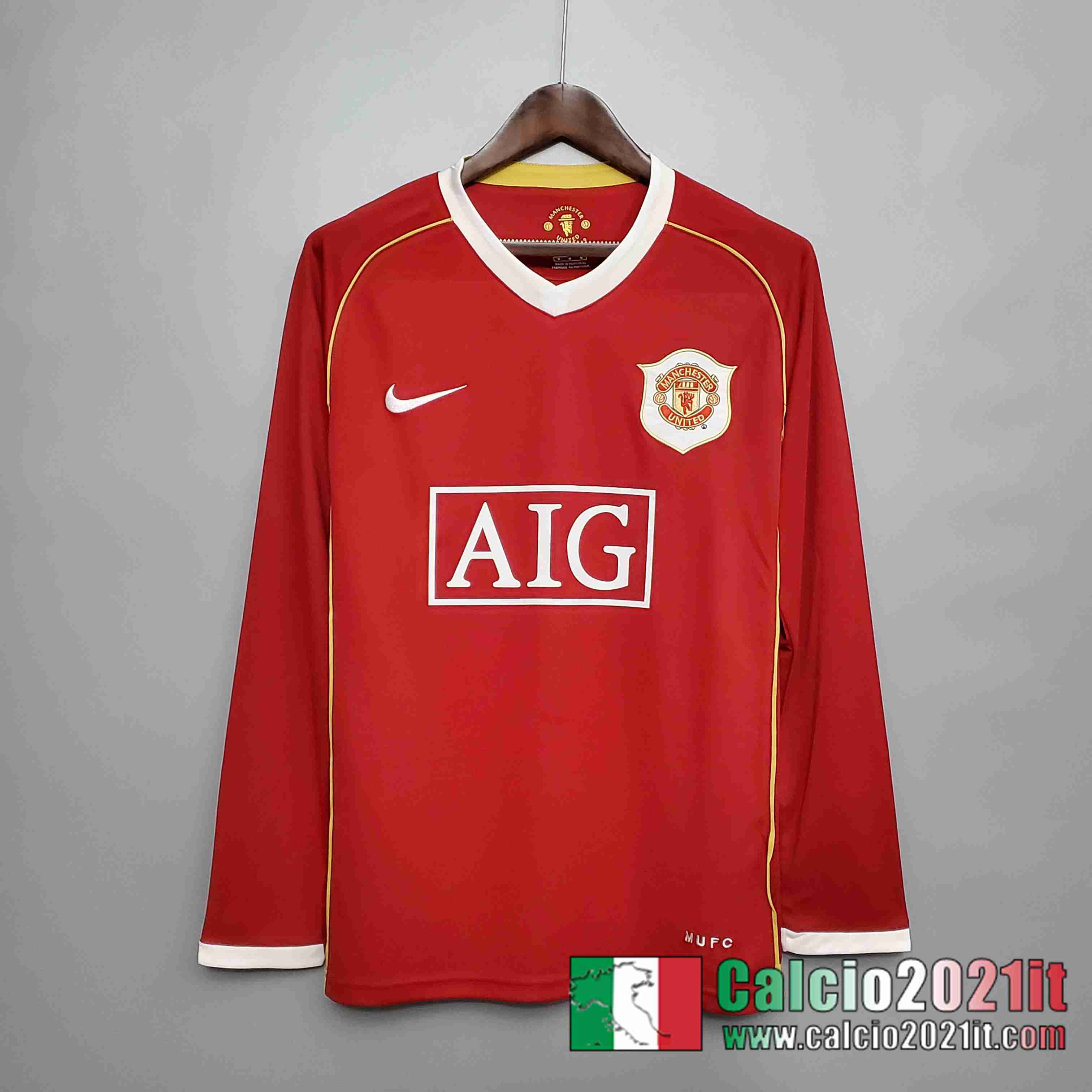 Retro Maglia Calcio 06/07 Manchester United Manica Lunga Prima