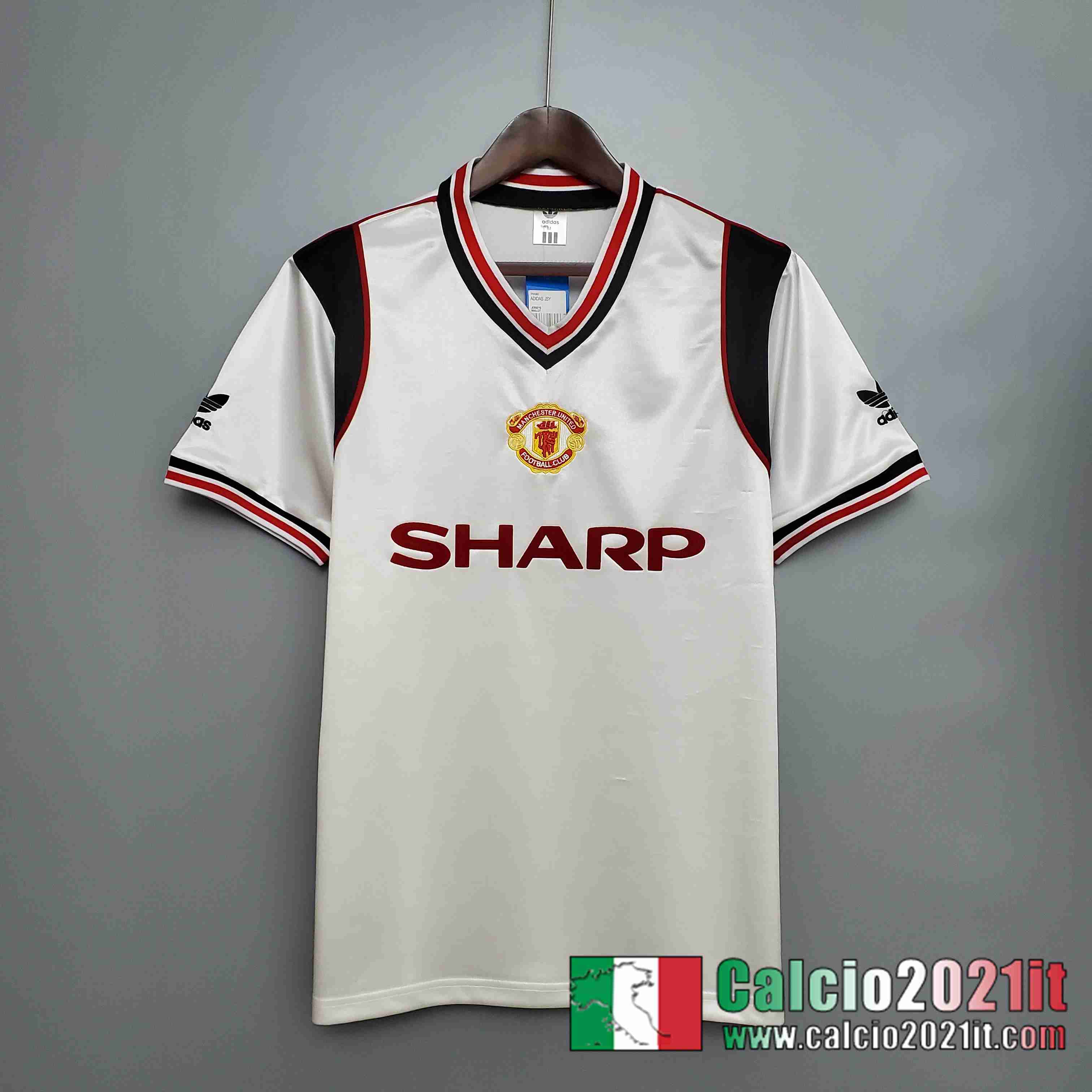 Retro Maglia Calcio 1985 Manchester United bianco