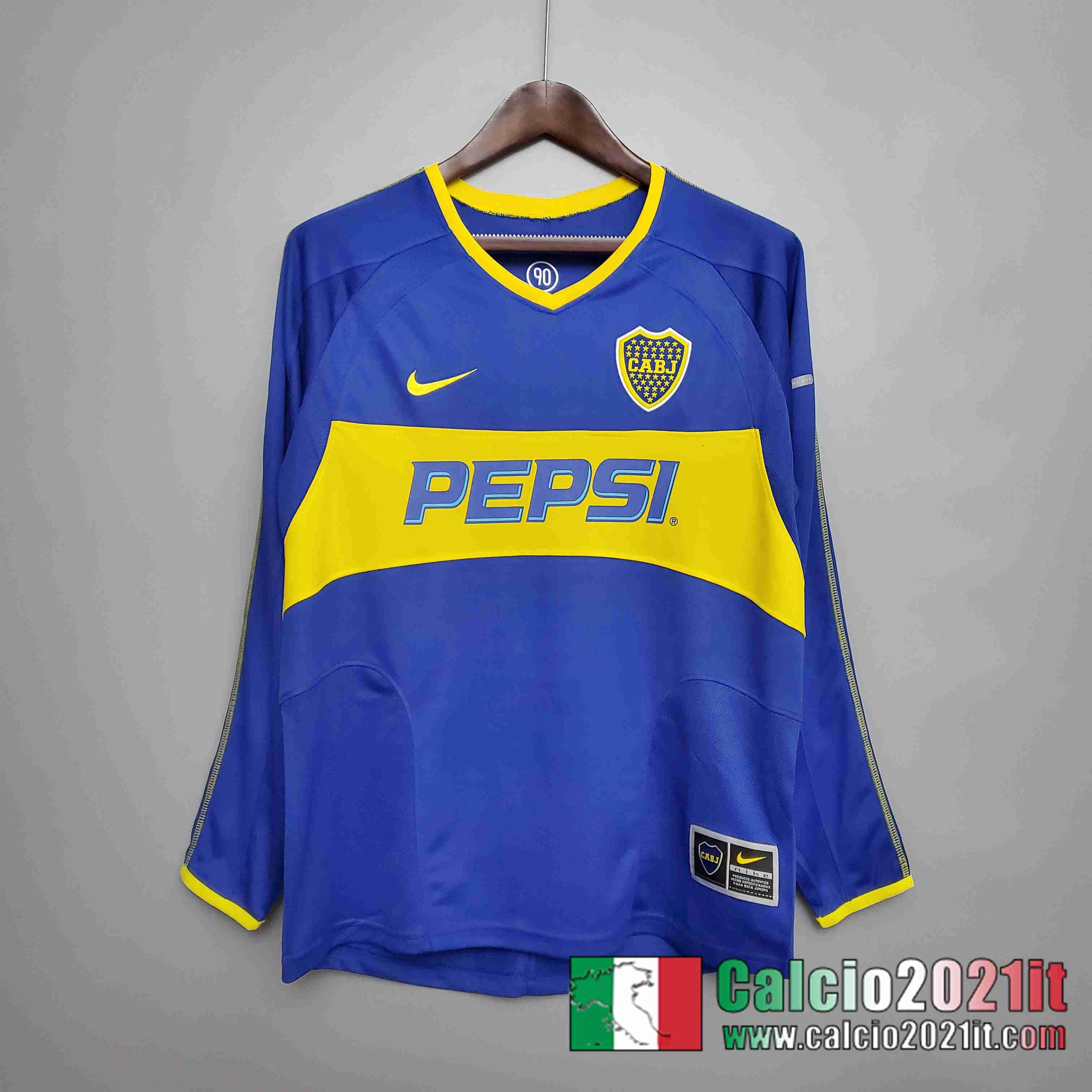 Retro Maglia Calcio Manica Lunga Boca Juniors 03/04 Prima