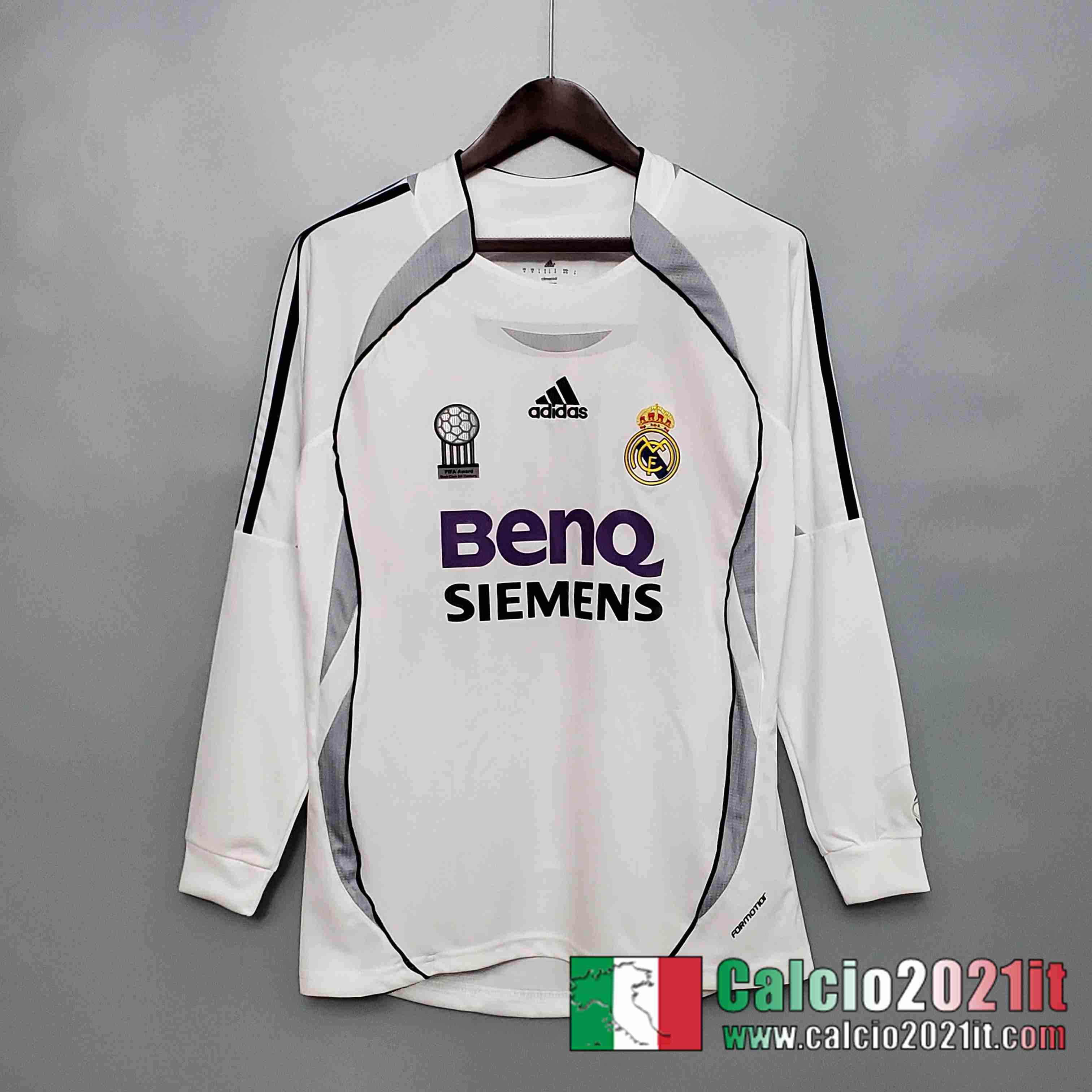 Retro Maglia Calcio Real Madrid Manica Lunga 06/07 Prima