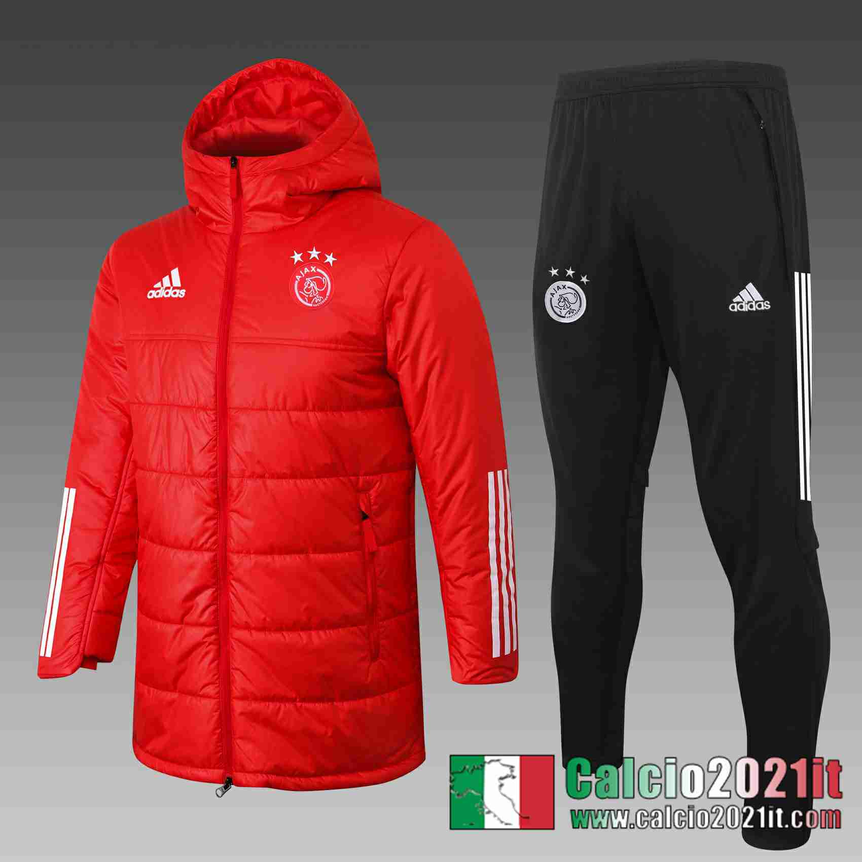 AJAX Piumino Calcio H0008 Rosso 2020 2021