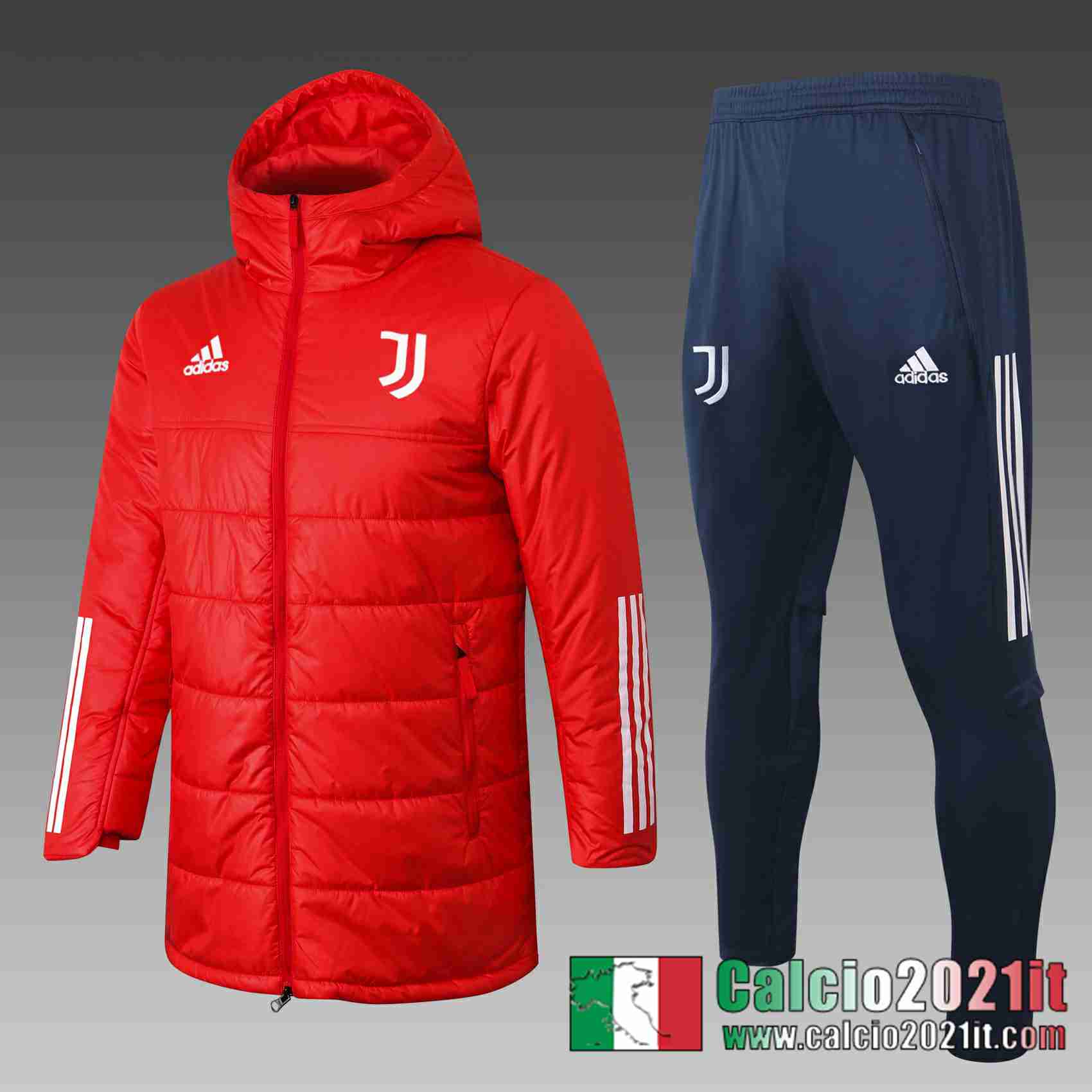 Juventus Piumino Calcio H0009 Rosso 2020 2021