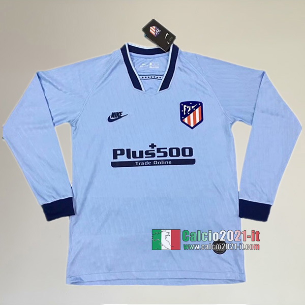 Terza Maglia Calcio Manica Lunga Nuova Del Atletico Madrid Uomo 2019-2020 Personalizzazione