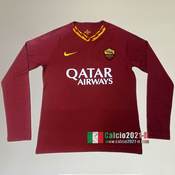 Prima Maglia Calcio Manica Lunga Nuova Del AS Roma Uomo 2019-2020 Personalizzata