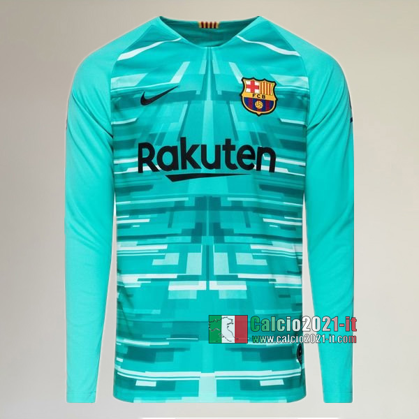 Maglia Calcio Portiere Nuova Del FC Barcellona Uomo Azzurra 2019-2020 Personalizzazione