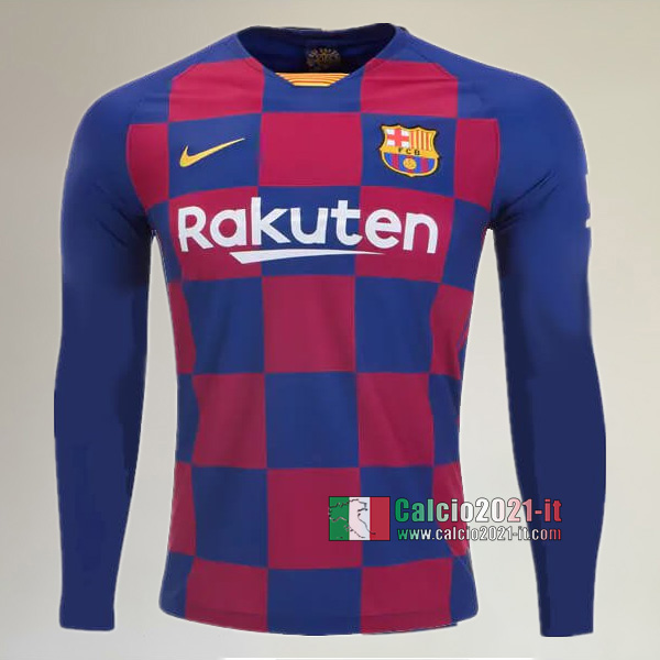 Prima Maglia Calcio Manica Lunga Nuove Del FC Barcellona Uomo 2019-2020 Personalizzata