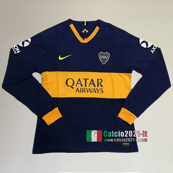 Prima Maglia Calcio Manica Lunga Nuove Del Boca Juniors Uomo 2019-2020 Personalizzata