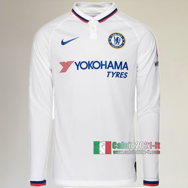 Seconda Maglia Calcio Manica Lunga Nuove Del FC Chelsea Uomo 2019-2020 Personalizzata