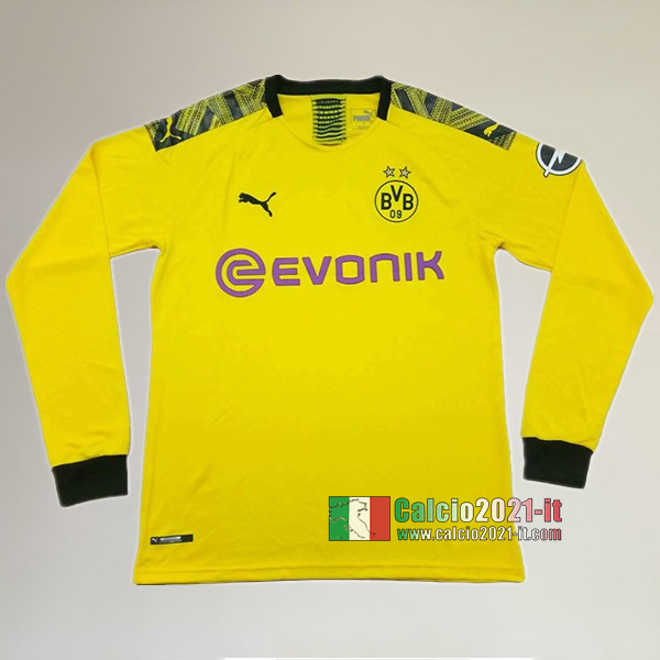 Prima Maglia Calcio Manica Lunga Nuove Del Borussia Dortmund Uomo 2019-2020 Personalizzata