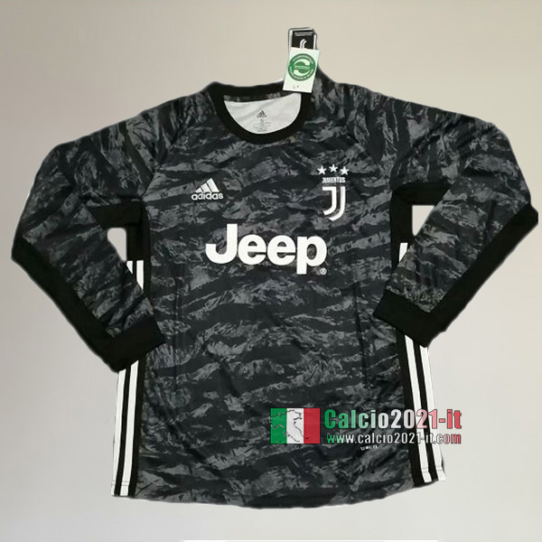 Maglia Calcio Portiere Manica Lunga Nuove Del Juventus Turin Uomo Nera 2019-2020 Personalizzata