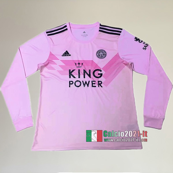 Seconda Maglia Calcio Manica Lunga Nuove Del Leicester City Uomo 2019-2020 Personalizzata