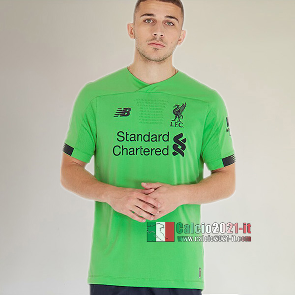 Maglia Calcio Portiere Nuove Del FC Liverpool Uomo Verde 2019-2020 Personalizzata